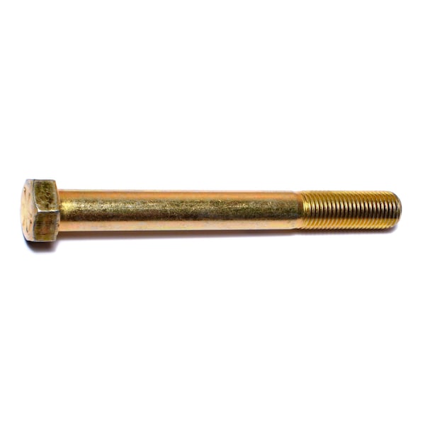 Midwest Fastener Grade 8, 7/16"-20 Hex Head Cap Screw, Zinc Yellow Steel, 4 in L, 5 PK 63008 - main